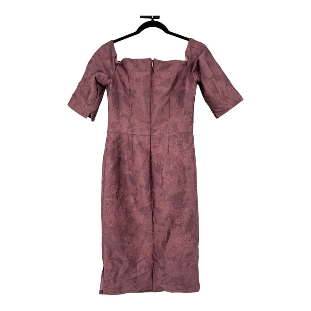 Kay Unger Dress Brinley off shoulder midi pink size 6 - Picture 5 of 8